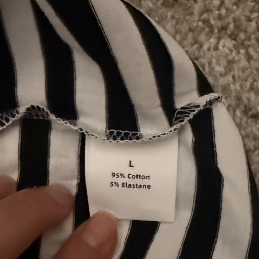 ⭐️ 2/$12 Black and White Striped Women's Top-Single Item - Picture 3 of 3